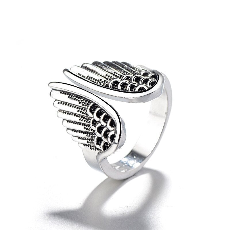 Adjustable angel ring made of 925 sterling silver