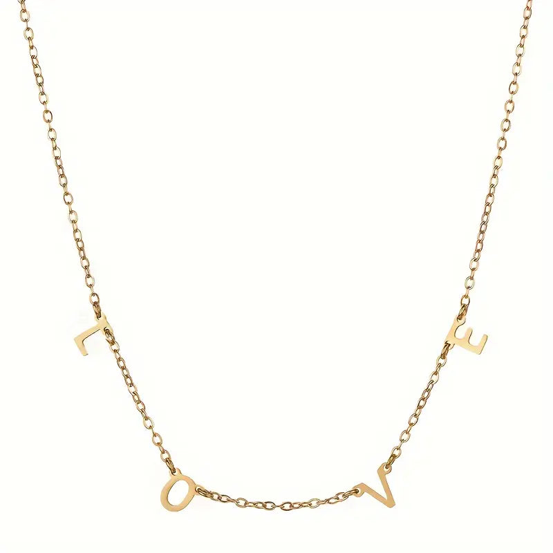 Golden Custom Initial Necklace