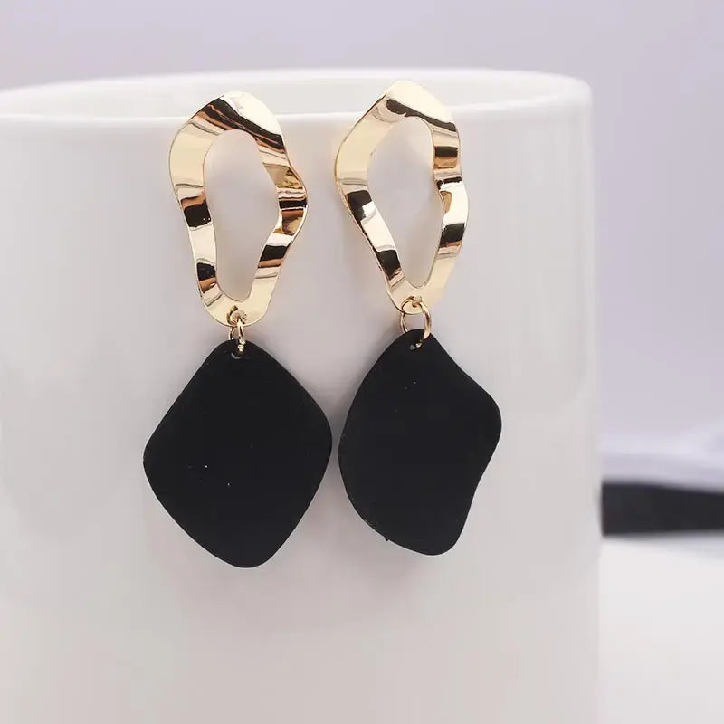 Black and Gold Vintage Earrings