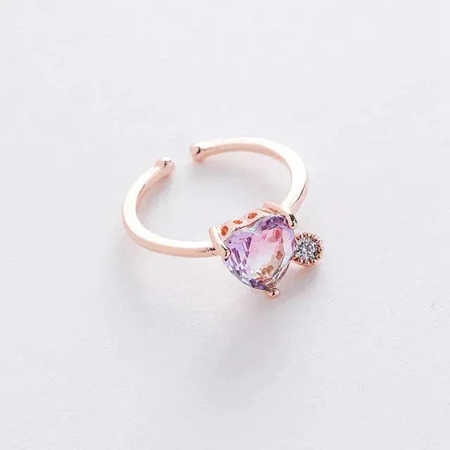 Adjustable Love Ring with Crystals